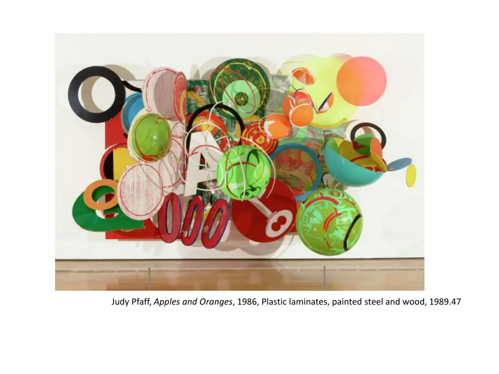 judy pfaff apples and oranges 1986 plastic