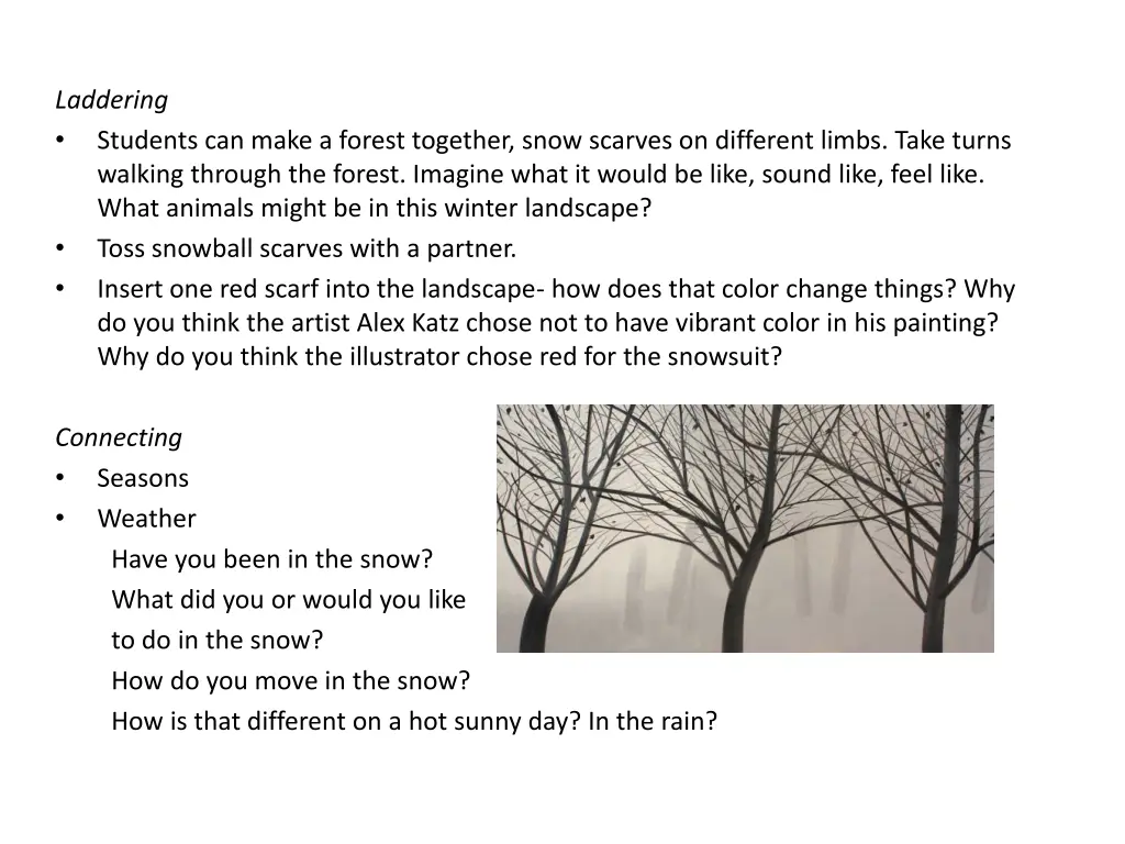 laddering students can make a forest together