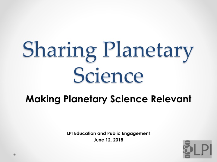 sharing planetary science making planetary
