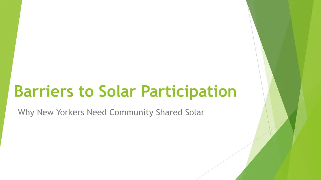barriers to solar participation