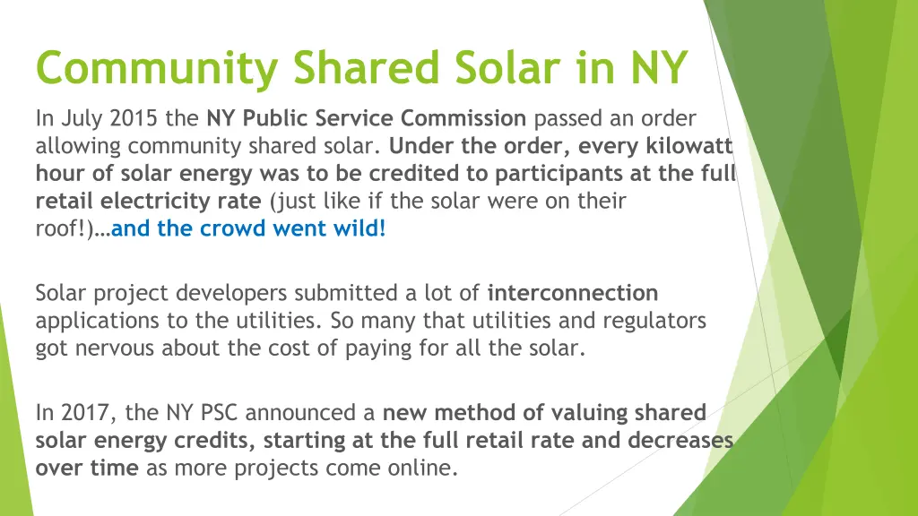 community shared solar in ny in july 2015