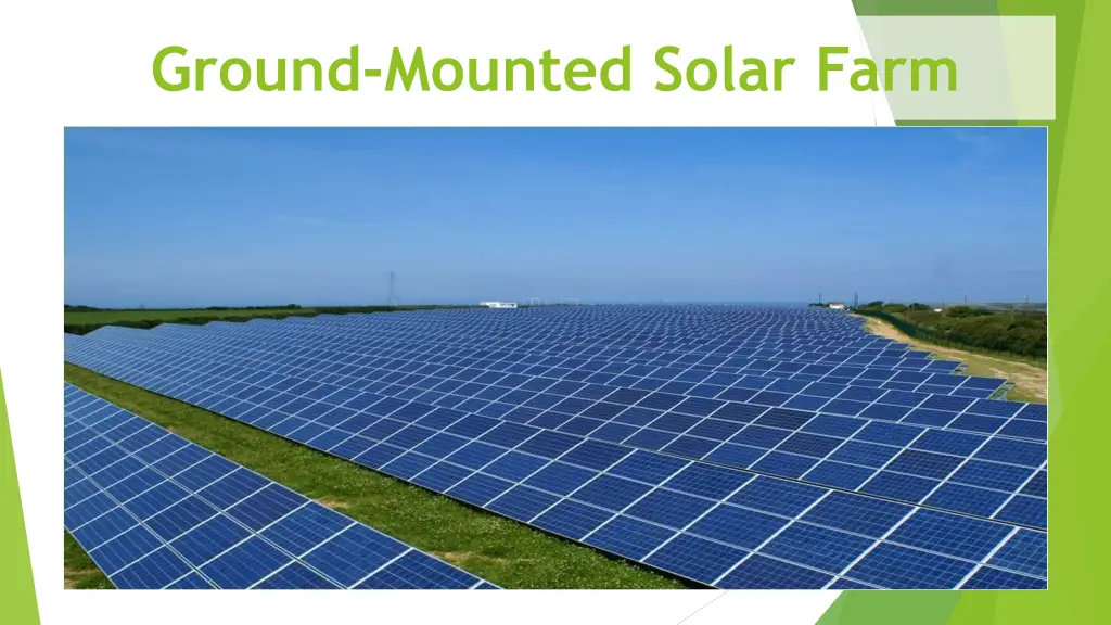 ground mounted solar farm