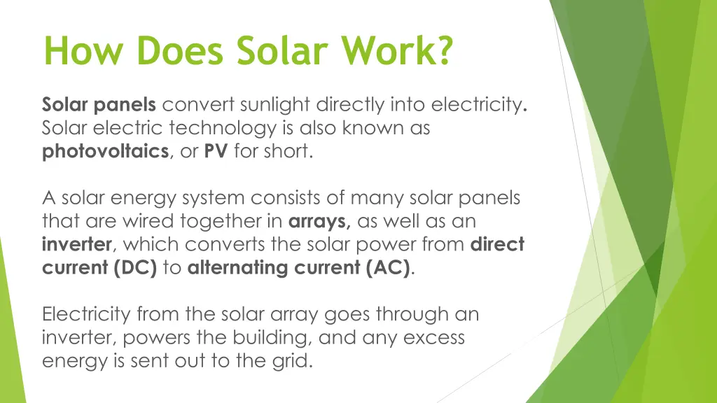 how does solar work