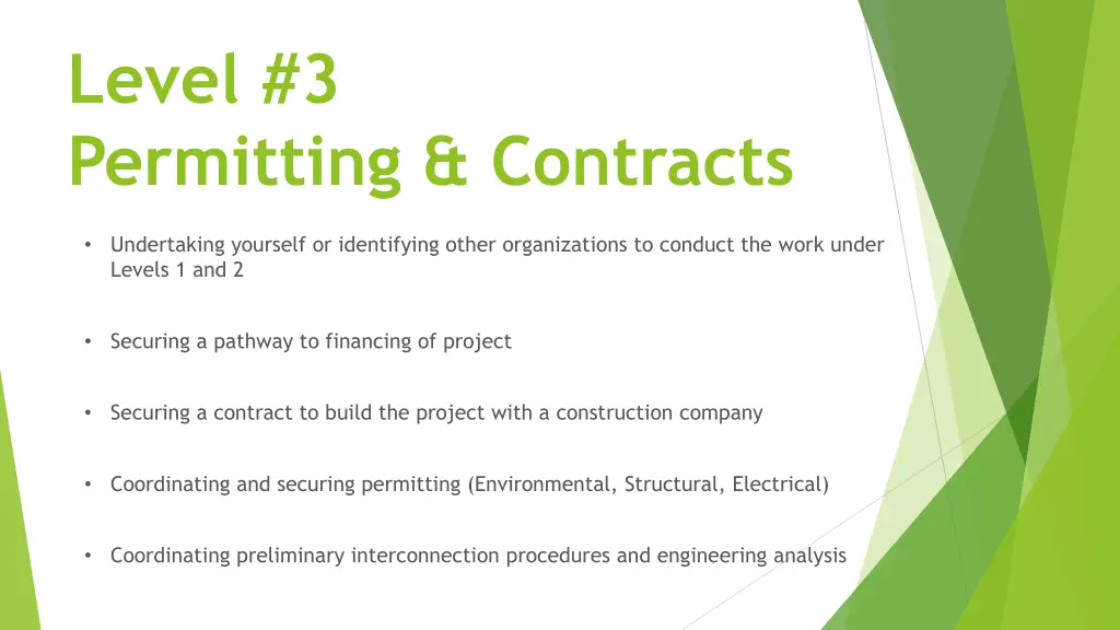 level 3 permitting contracts
