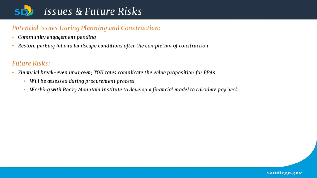 issues future risks