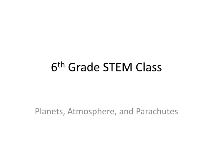 6 th grade stem class