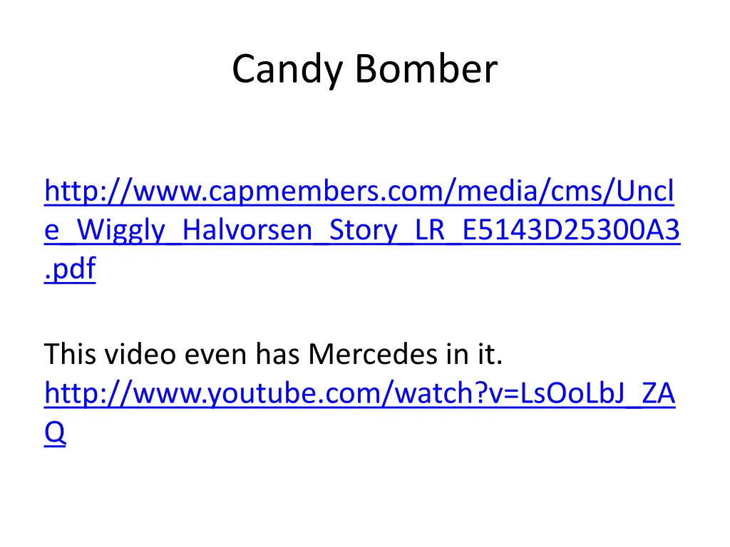candy bomber