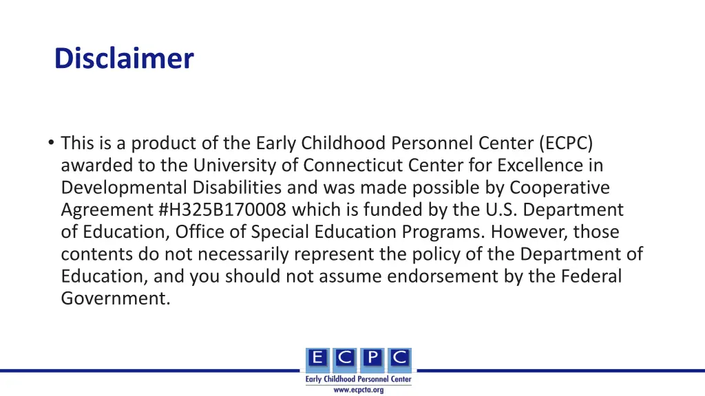 disclaimer