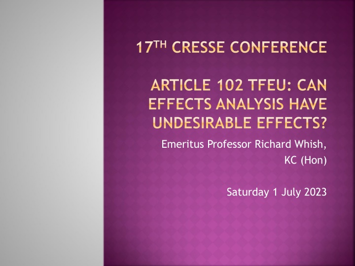 17 th cresse conference