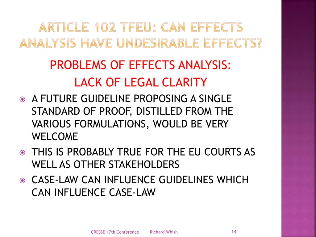 article 102 tfeu can effects analysis have 12