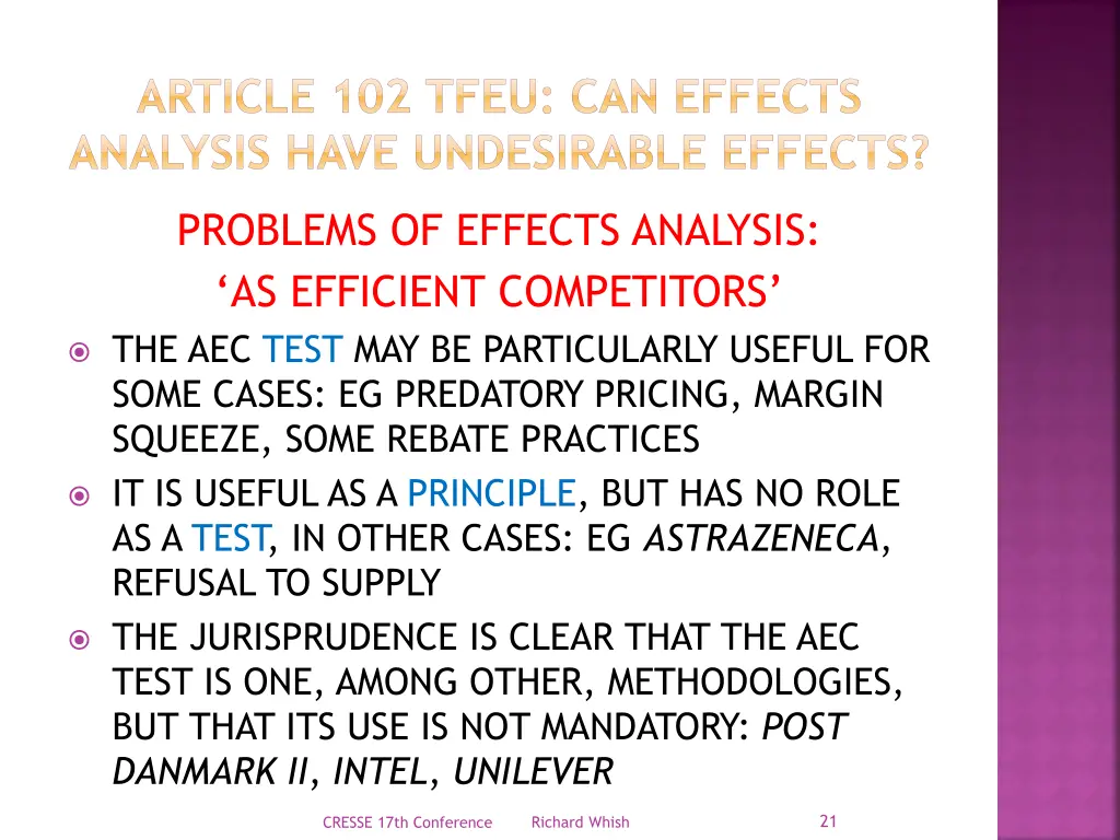 article 102 tfeu can effects analysis have 19