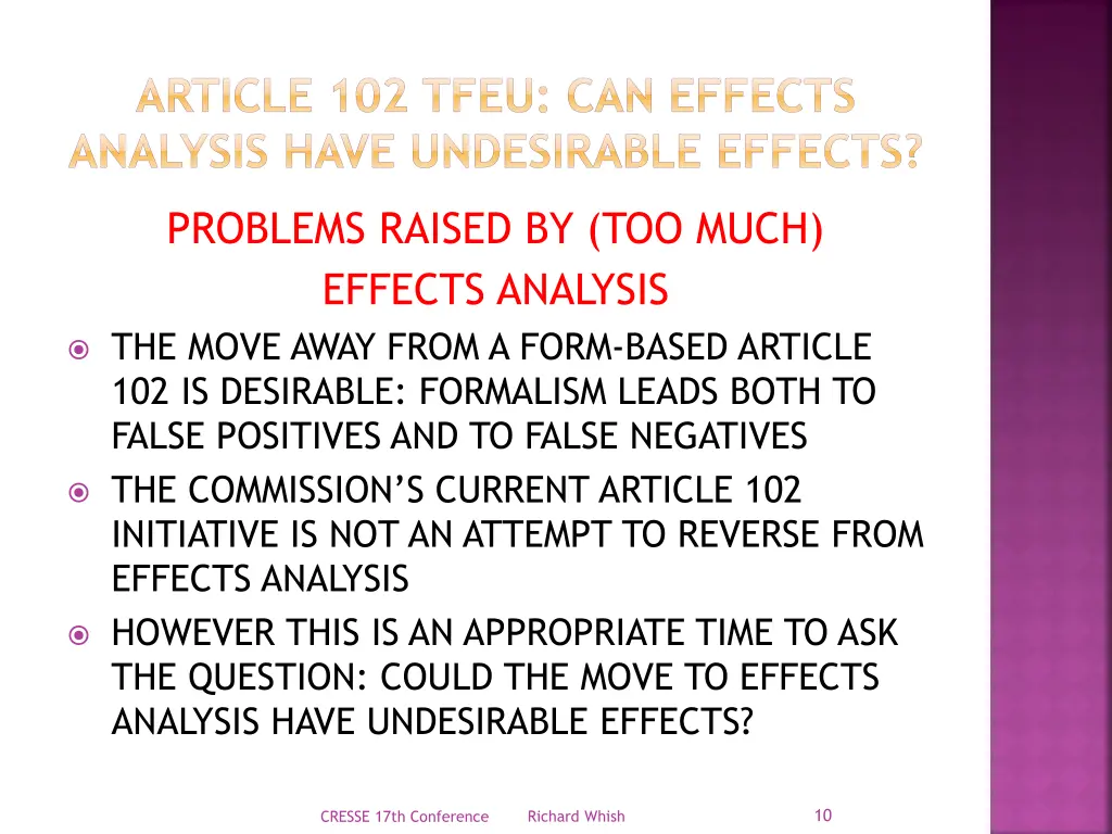 article 102 tfeu can effects analysis have 8