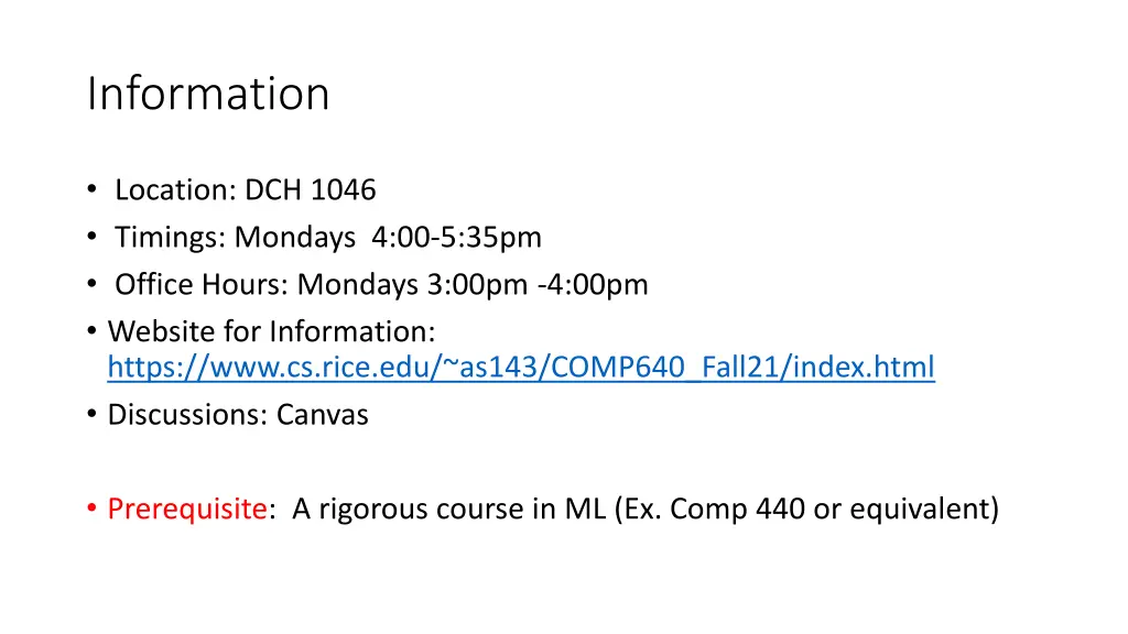 information