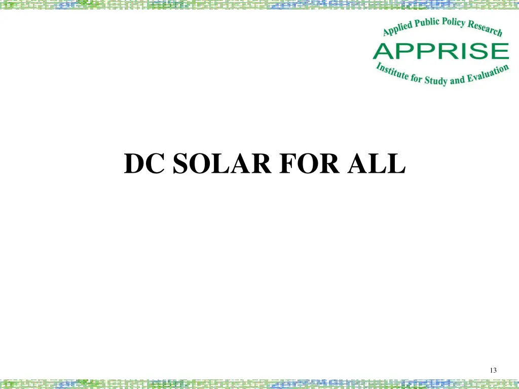 dc solar for all