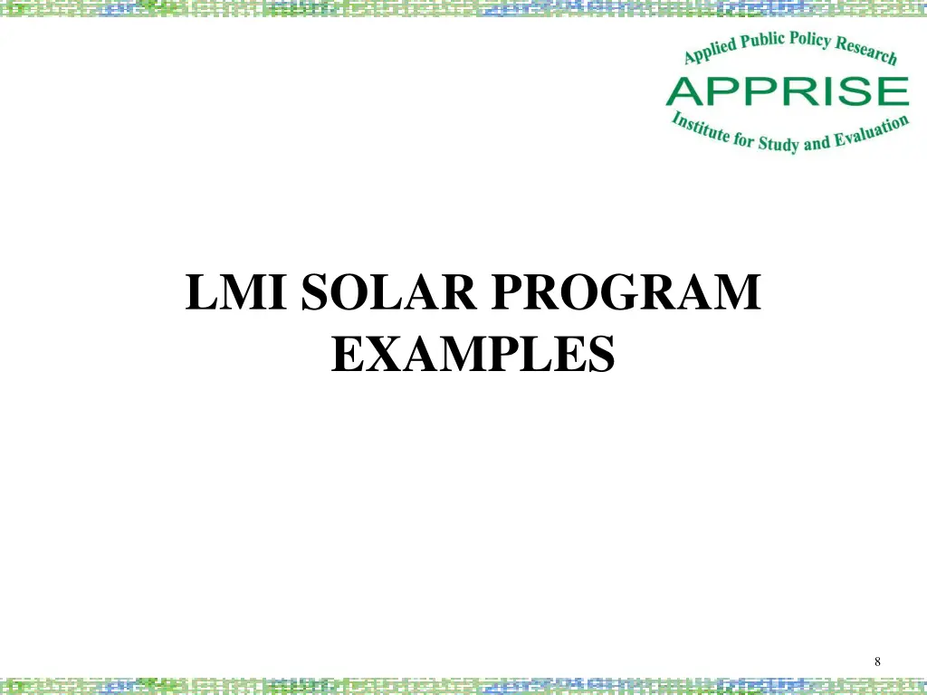 lmi solar program examples