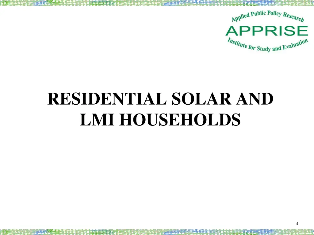 residential solar and lmi households