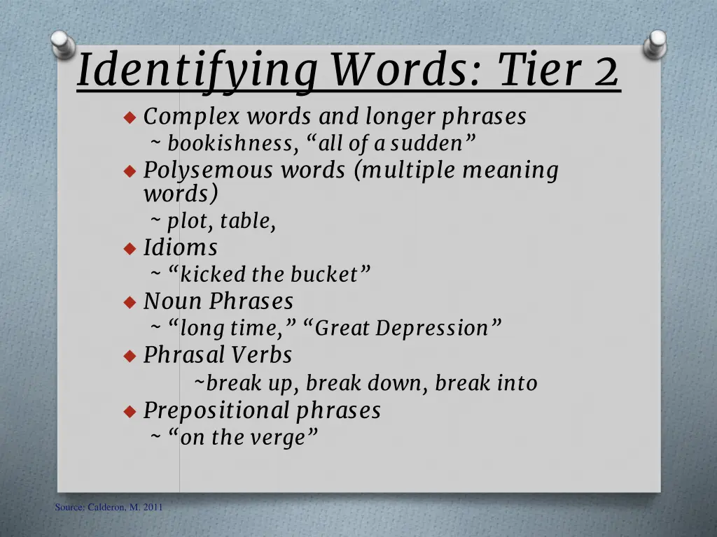 identifying words tier 2 complex words and longer