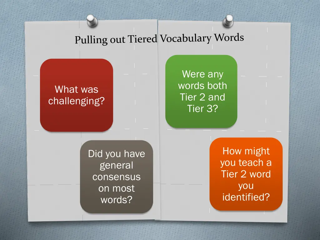 were any words both tier 2 and tier 3