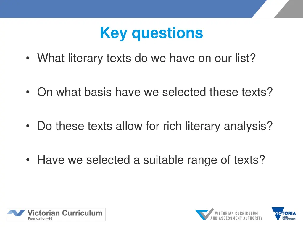 key questions