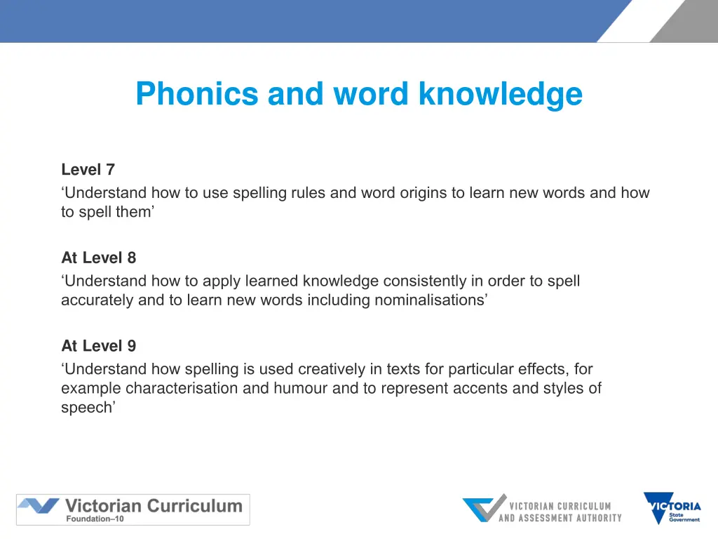 phonics and word knowledge