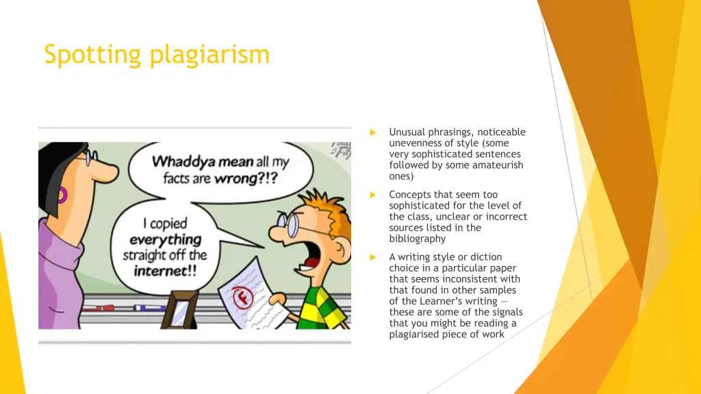 spotting plagiarism