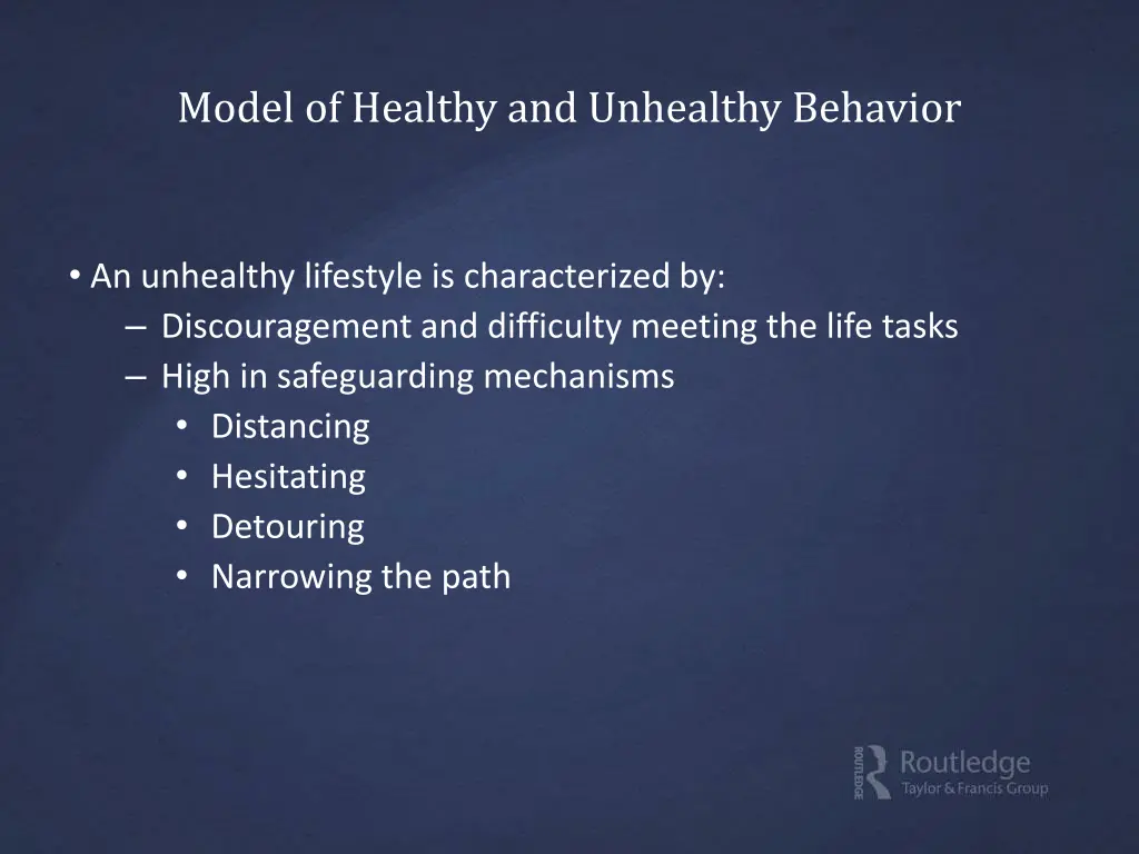 model of healthy and unhealthy behavior 2