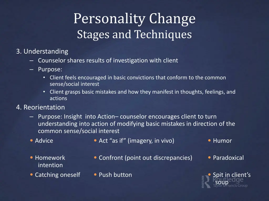 personality change stages and techniques 1