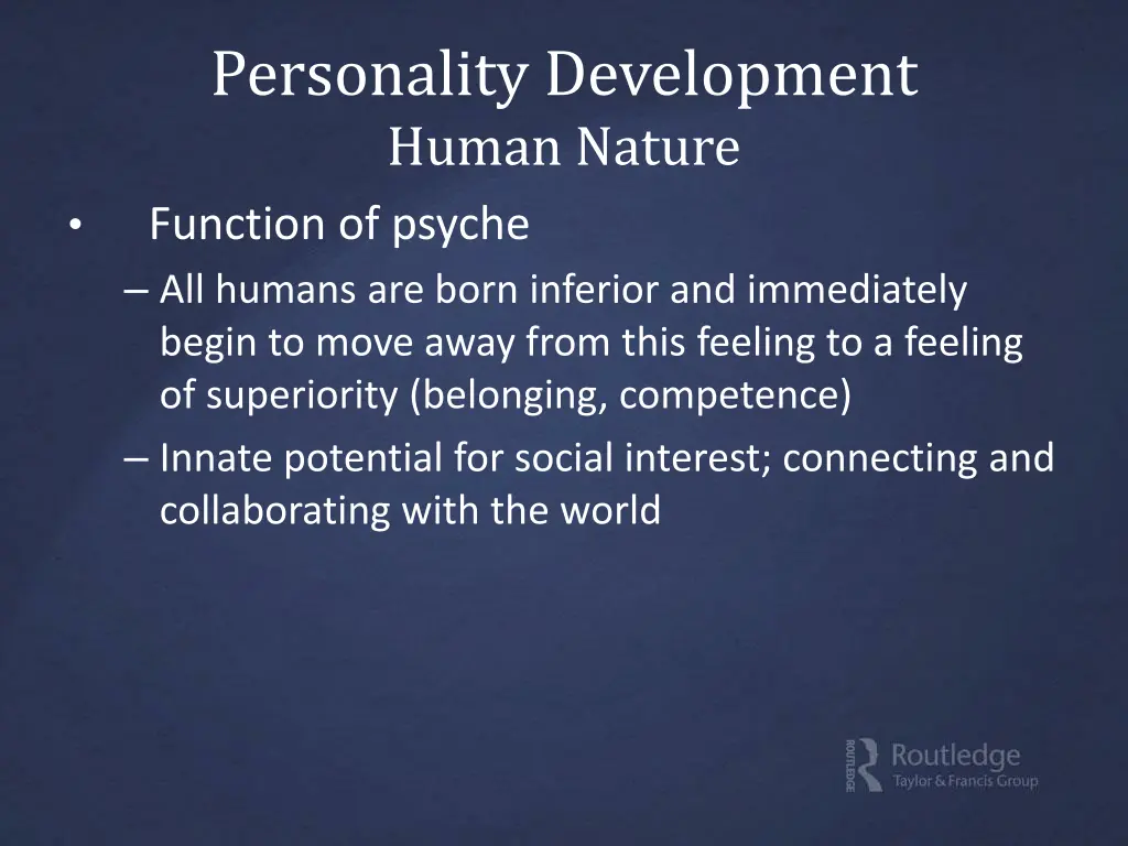 personality development human nature function