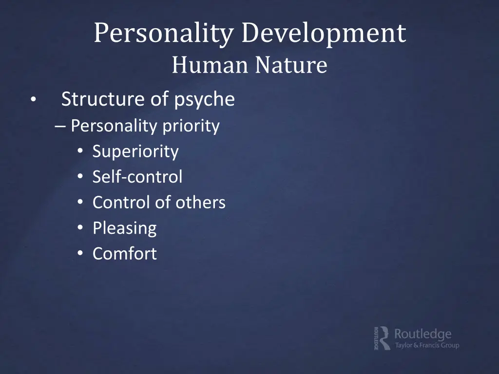 personality development human nature structure