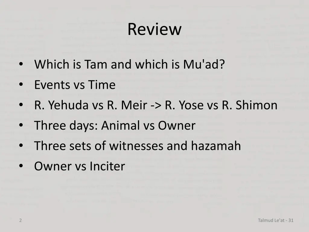 review