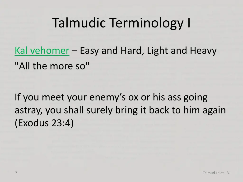 talmudic terminology i