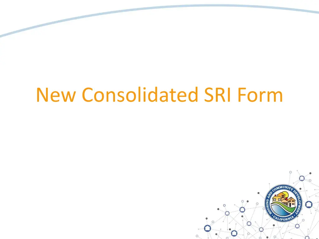 new consolidated sri form
