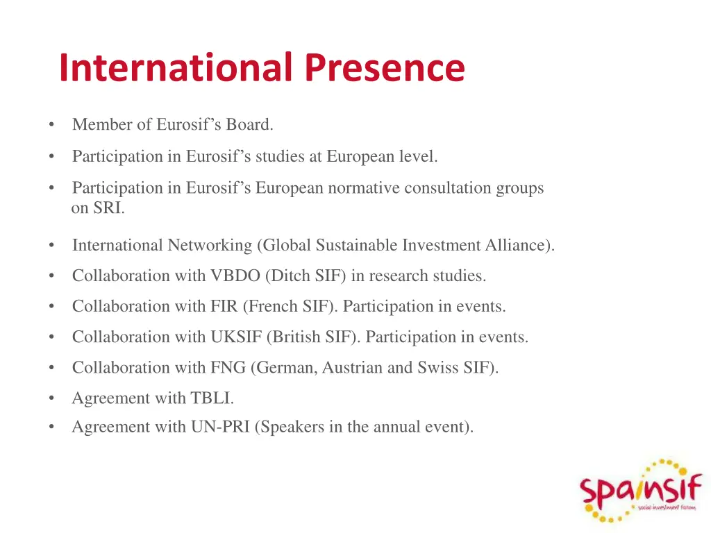 international presence