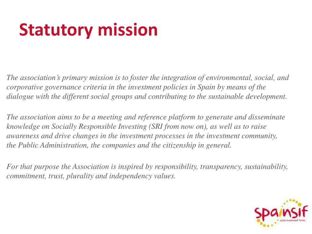 statutory mission