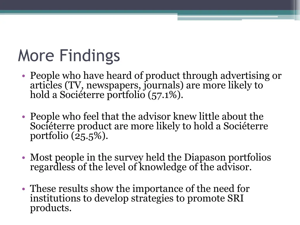 more findings people who have heard of product