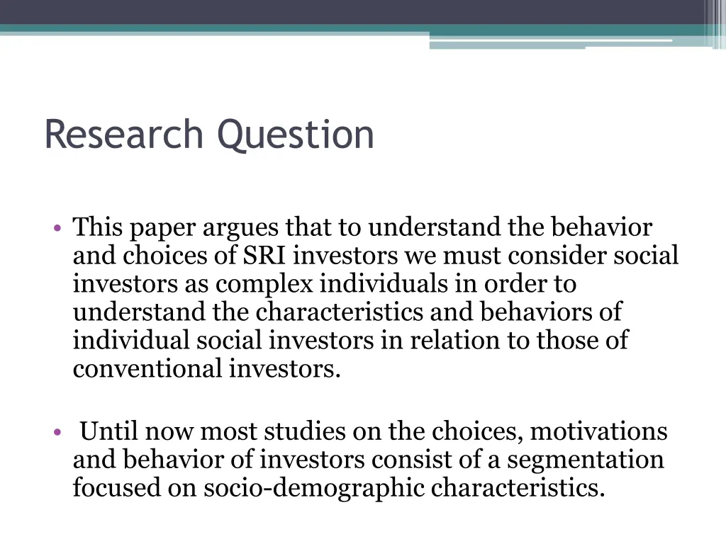 research question