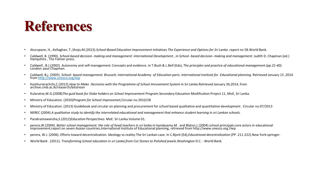 references