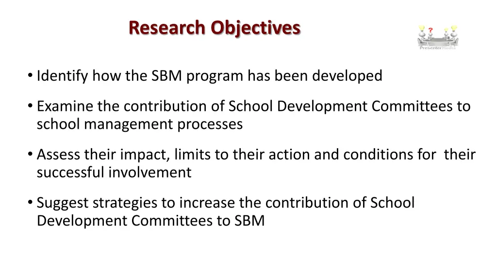 research objectives