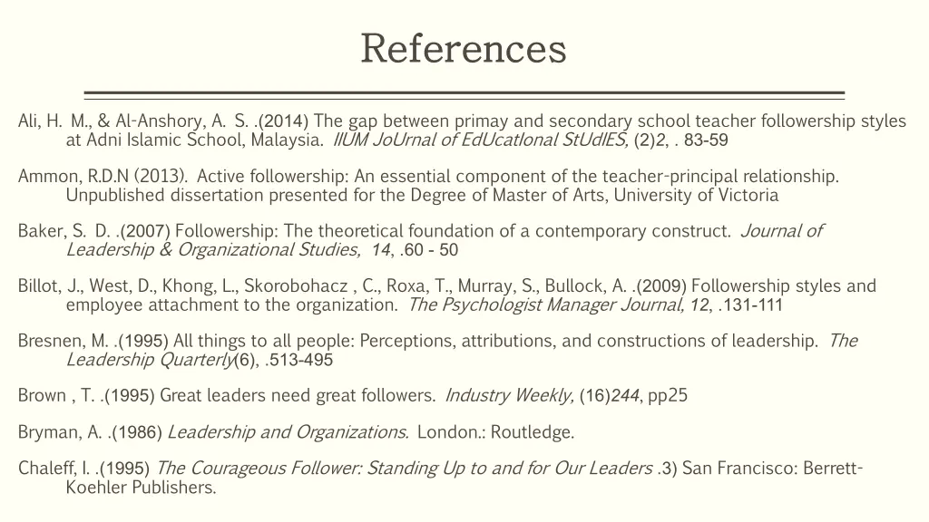 references references