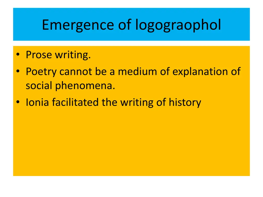 emergence of logograophol