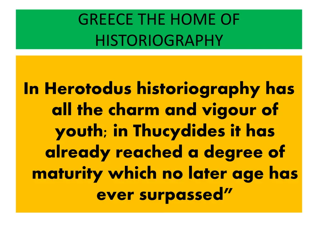 greece the home of historiography