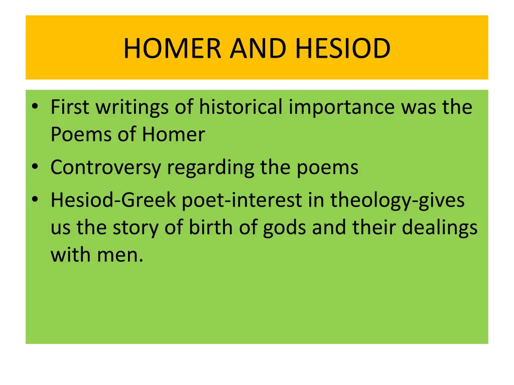 homer and hesiod