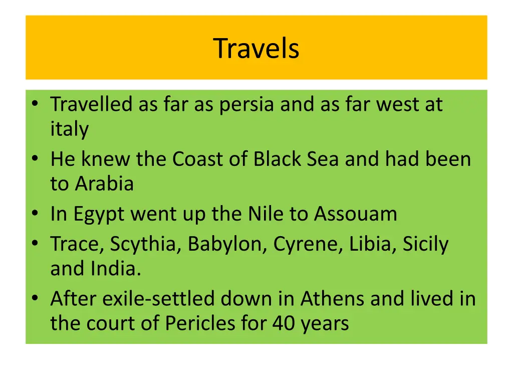 travels
