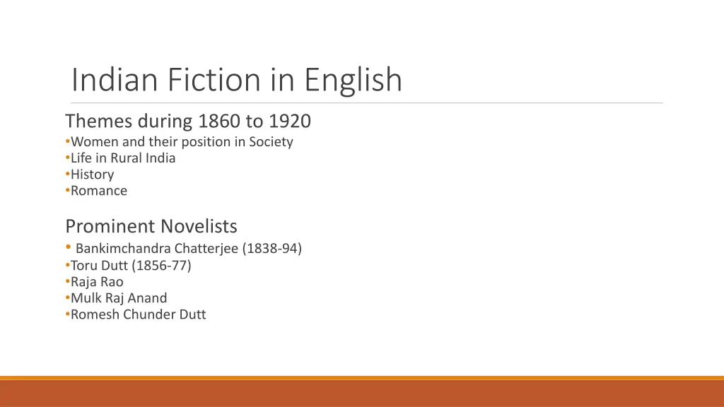 indian fiction in english