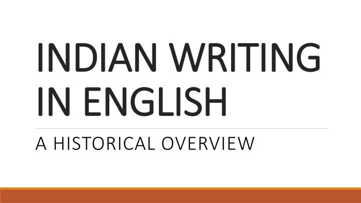 indian writing indian writing in english