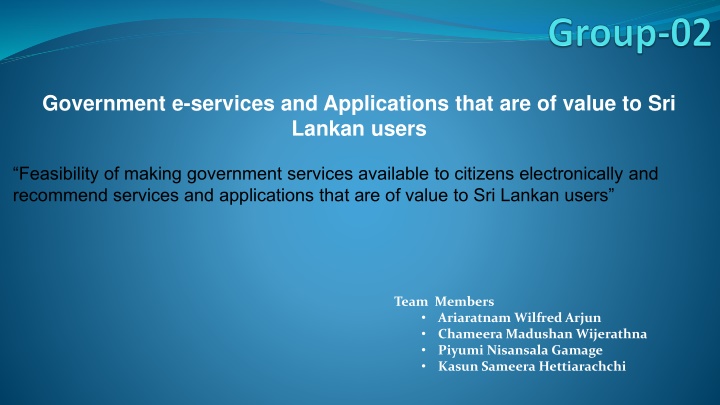 government e services and applications that