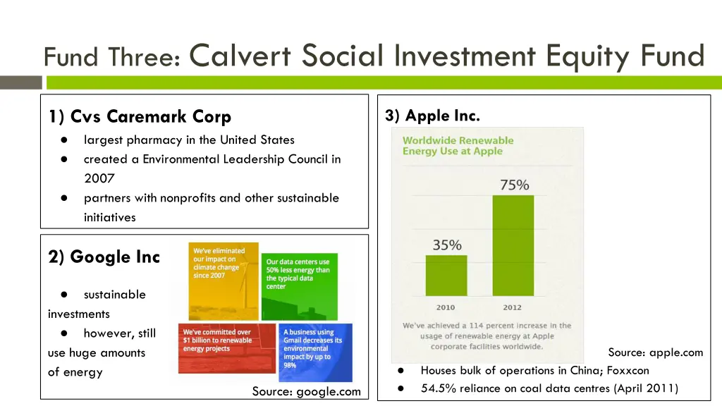 fund three calvert social investment equity fund 1