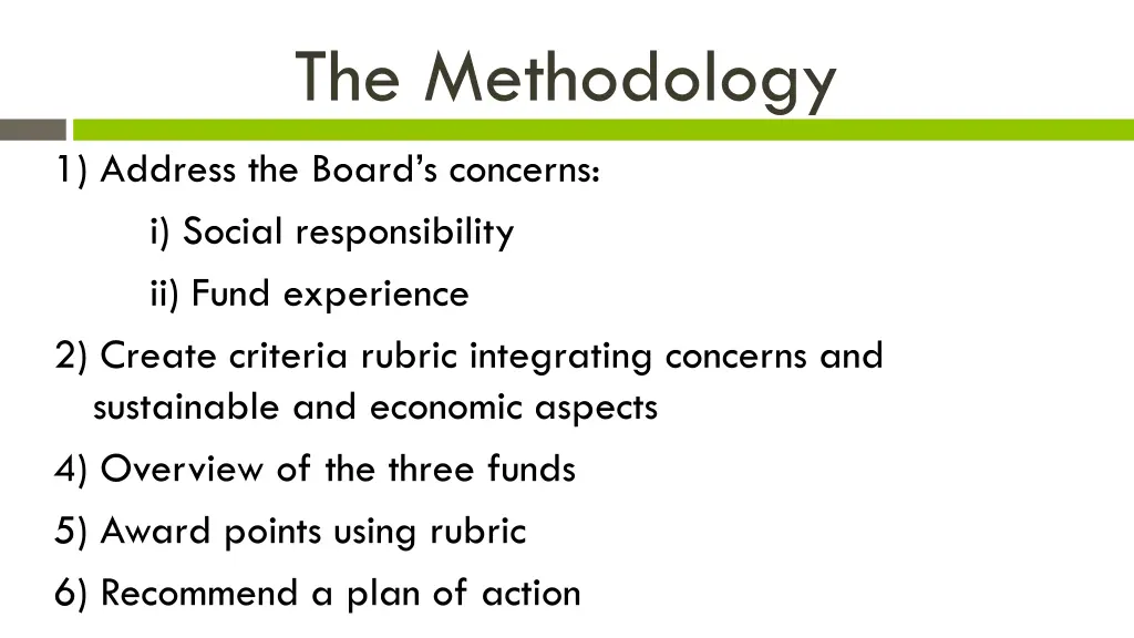 the methodology
