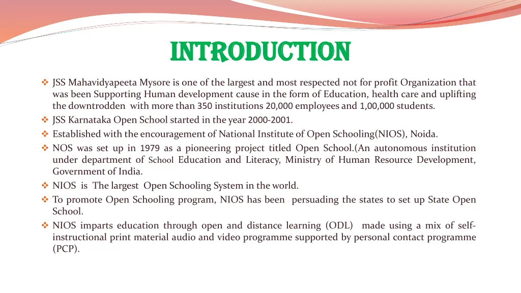 introduction introduction