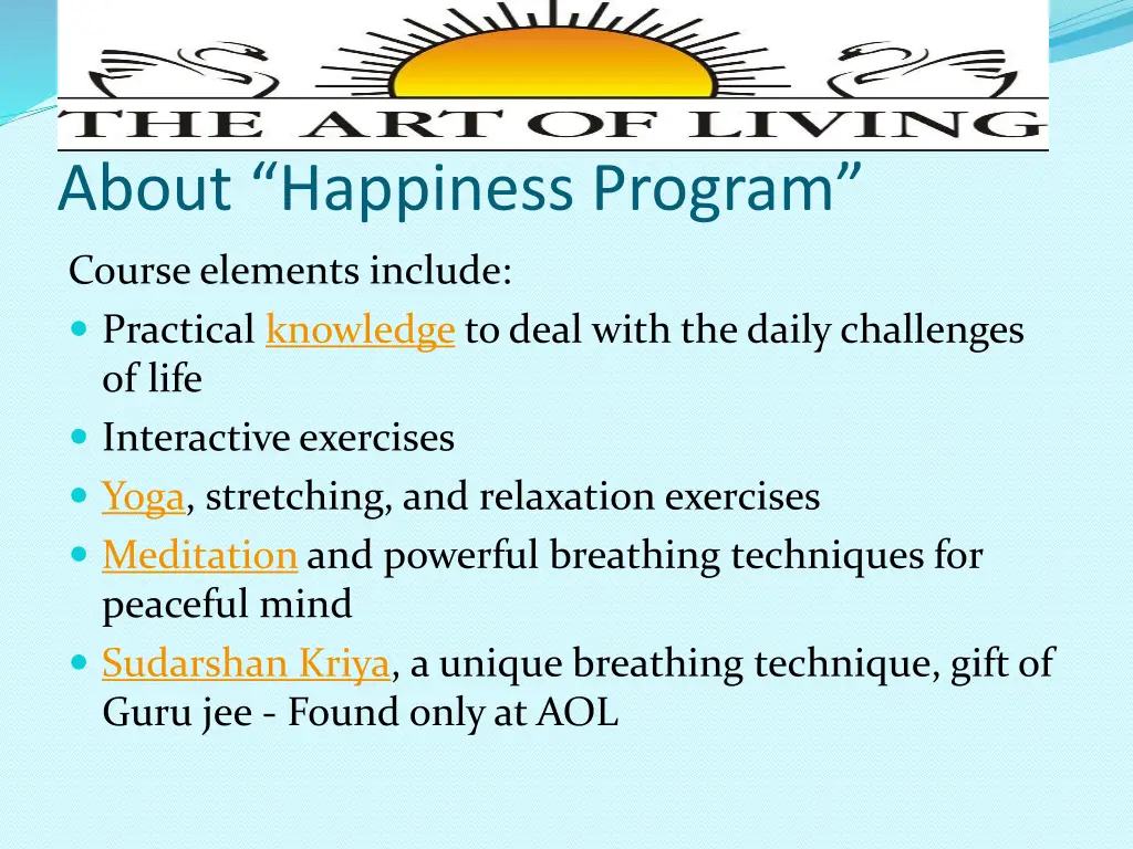 about happiness program